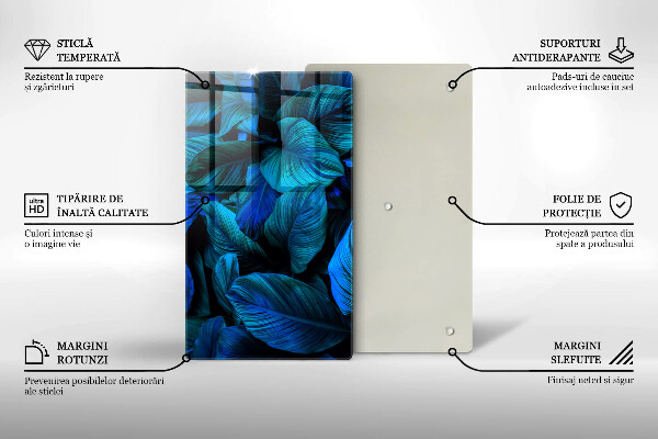 Tűzhely fedőlap Dzsungel növényzet levelei