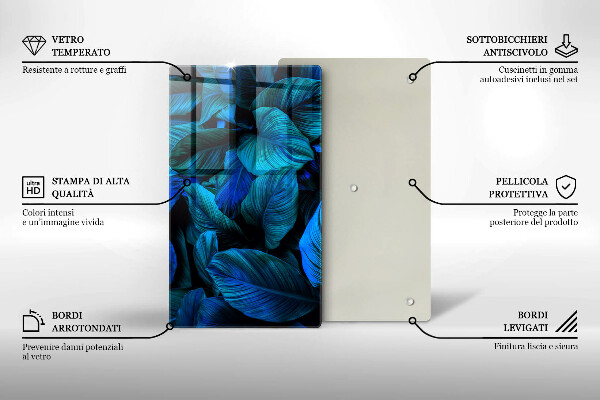 Tűzhely fedőlap Dzsungel növényzet levelei