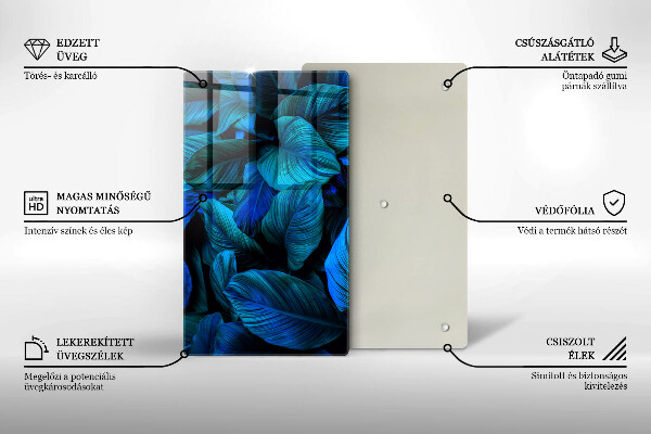 Tűzhely fedőlap Dzsungel növényzet levelei