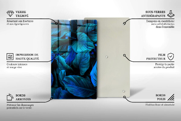 Tűzhely fedőlap Dzsungel növényzet levelei