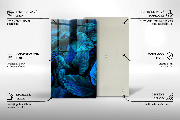 Tűzhely fedőlap Dzsungel növényzet levelei