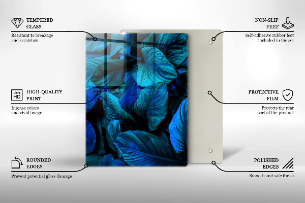 Tűzhely fedőlap Dzsungel növényzet levelei