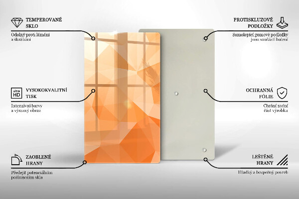 Tűzhely fedőlap Geometriai háttér