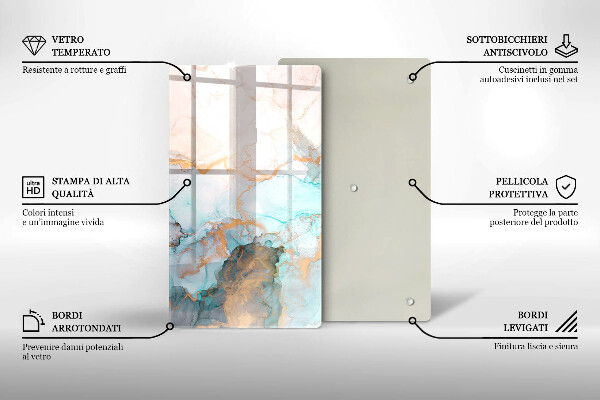 Tűzhely fedőlap Márvány absztrakció