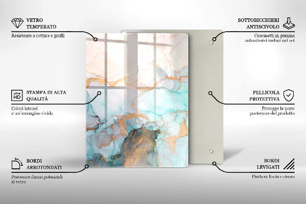 Tűzhely fedőlap Márvány absztrakció