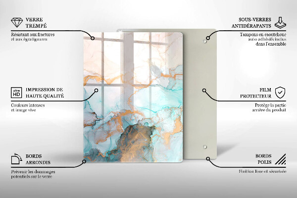 Tűzhely fedőlap Márvány absztrakció