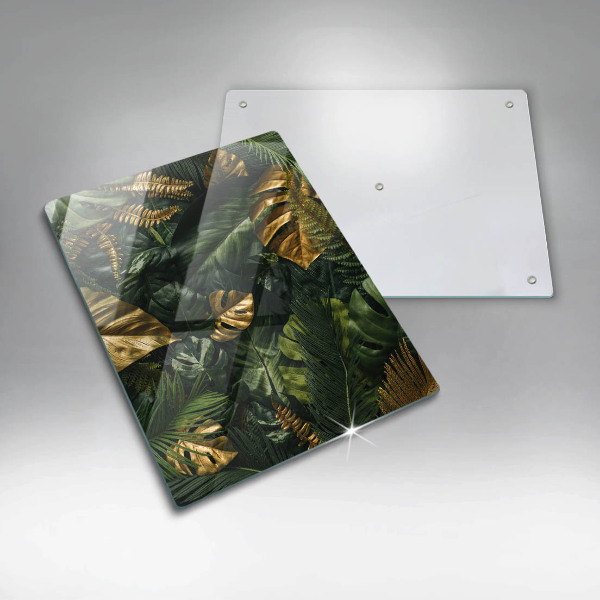 Tűzhely fedőlap Arany monstera levelek