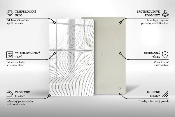 Tűzhely fedőlap Modern vonalak minta