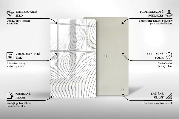 Tűzhely fedőlap Modern vonalak minta