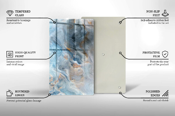 Tűzhely fedőlap Márvány textúra