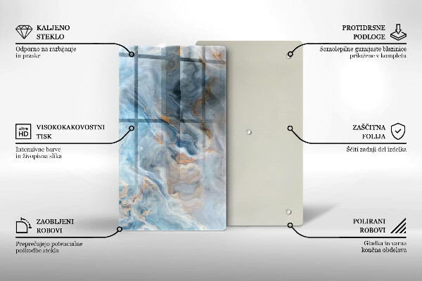 Tűzhely fedőlap Márvány textúra