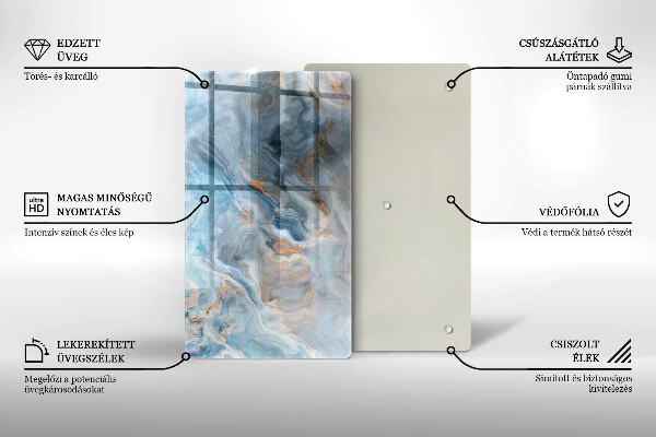 Tűzhely fedőlap Márvány textúra