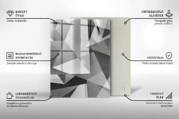Tűzhely fedőlap Konkrét éles absztrakció