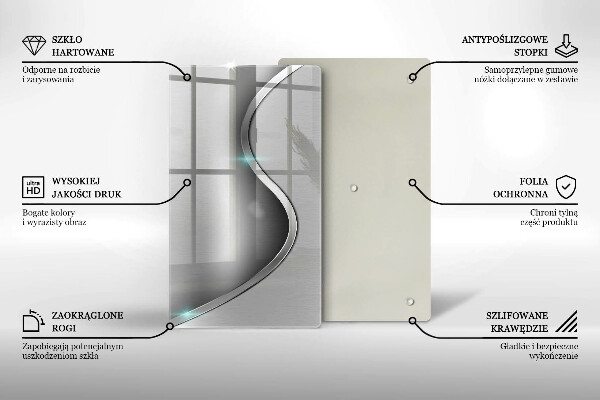 Tűzhely fedőlap Absztrakt ezüst fém