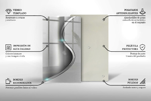 Tűzhely fedőlap Absztrakt ezüst fém