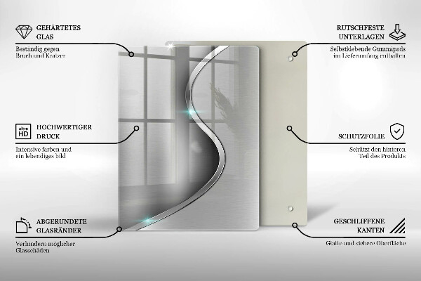 Tűzhely fedőlap Absztrakt ezüst fém