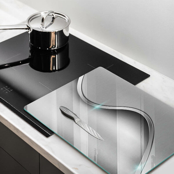 Tűzhely fedőlap Absztrakt ezüst fém