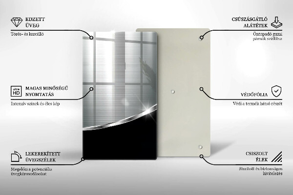 Tűzhely fedőlap Absztrakció fémmel