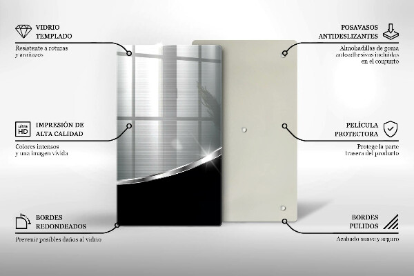 Tűzhely fedőlap Absztrakció fémmel