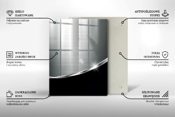 Tűzhely fedőlap Absztrakció fémmel