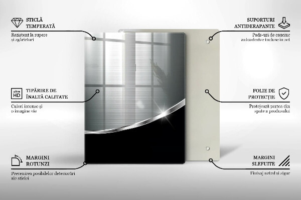 Tűzhely fedőlap Absztrakció fémmel