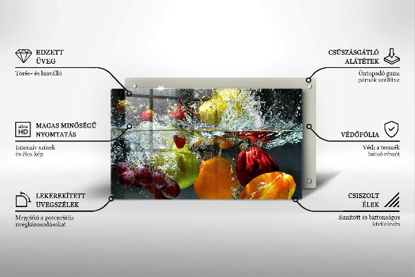 Tűzhelyvédő Lédús gyümölcs vízben