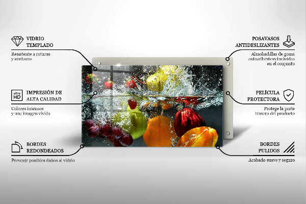 Tűzhelyvédő Lédús gyümölcs vízben