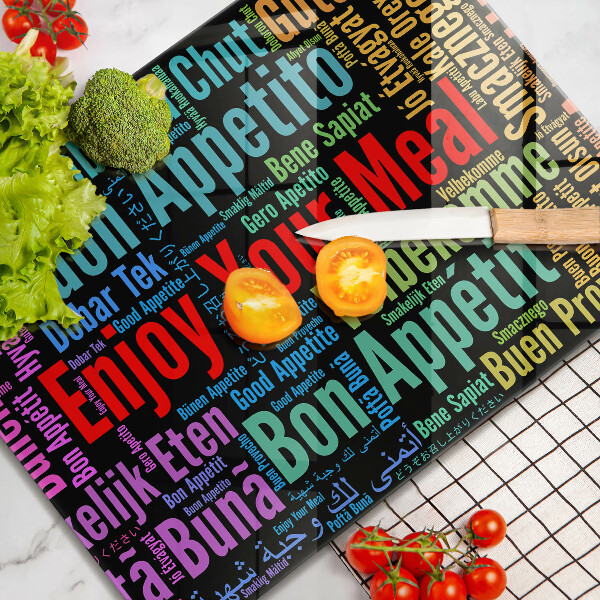 Tűzhelyvédő Feliratok Jó étvágyat nyelvek