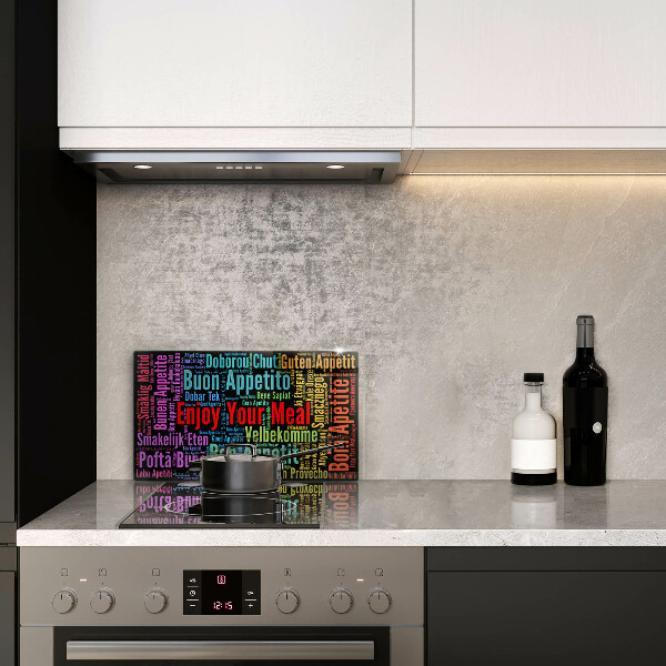 Tűzhelyvédő Feliratok Jó étvágyat nyelvek