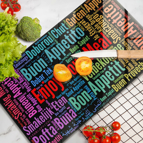 Tűzhelyvédő Feliratok Jó étvágyat nyelvek
