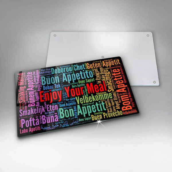 Tűzhelyvédő Feliratok Jó étvágyat nyelvek