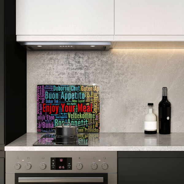 Tűzhelyvédő Feliratok Jó étvágyat nyelvek