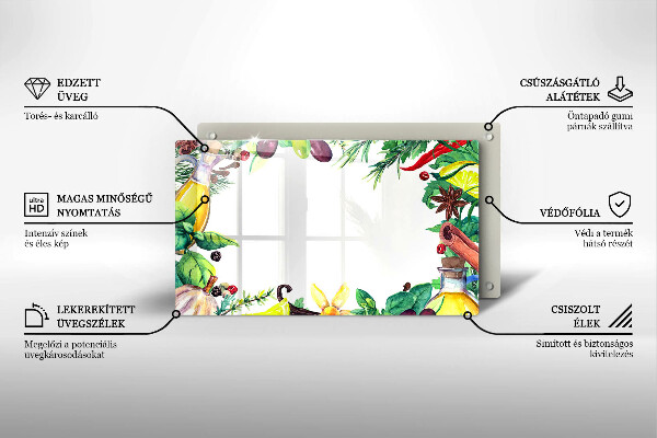 Tűzhelyvédő Festett étel