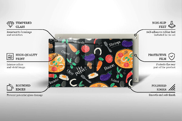 Tűzhelyvédő Élelmiszer illusztráció