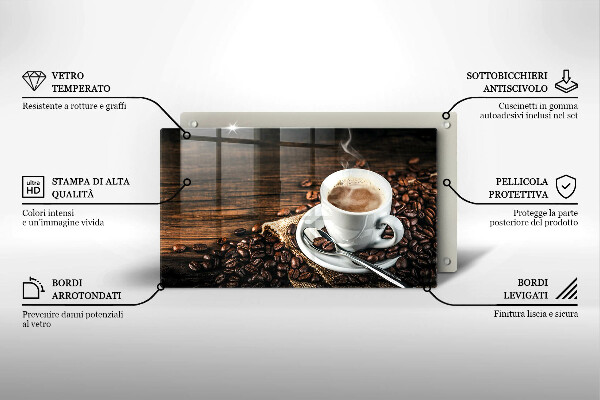 Tűzhelyvédő Csésze és kávébab