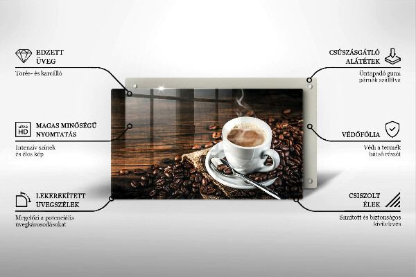 Tűzhelyvédő Csésze és kávébab