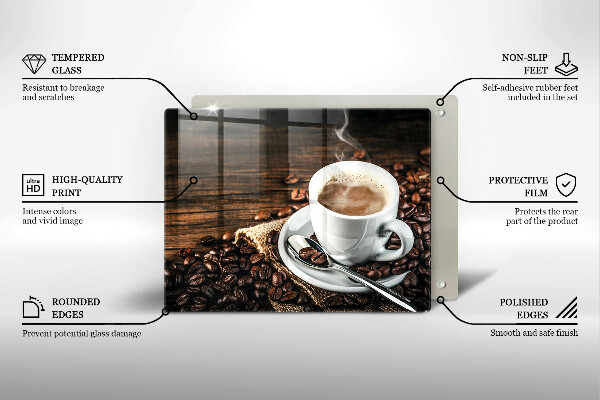 Tűzhelyvédő Csésze és kávébab