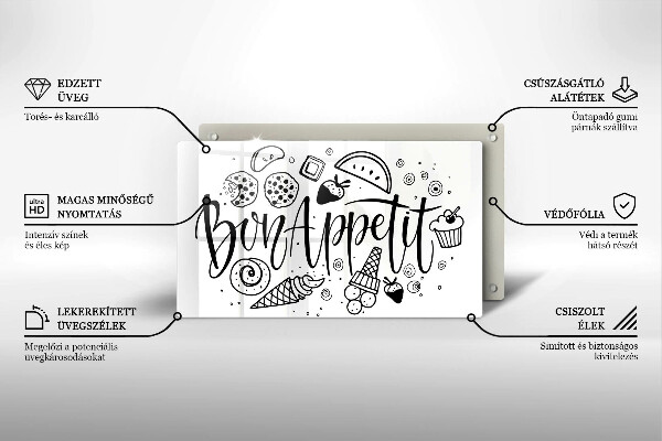 Tűzhelyvédő Bon Appetit