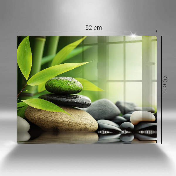 Tűzhelyvédő Zen bambusz kövek