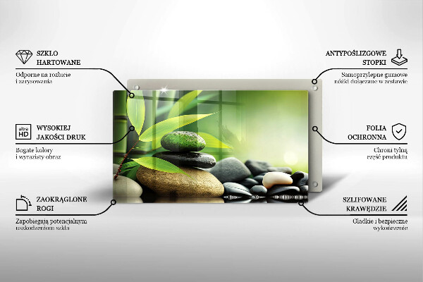 Tűzhelyvédő Zen bambusz kövek