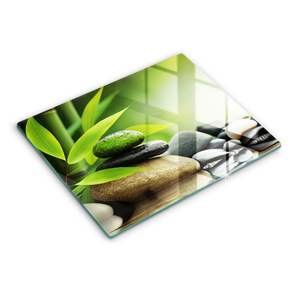 Tűzhelyvédő Zen bambusz kövek