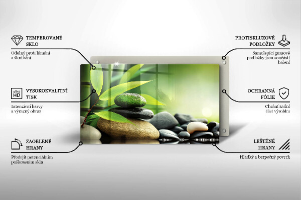 Tűzhelyvédő Zen bambusz kövek