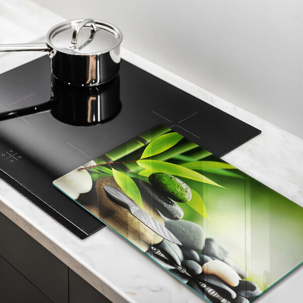 Tűzhelyvédő Zen bambusz kövek