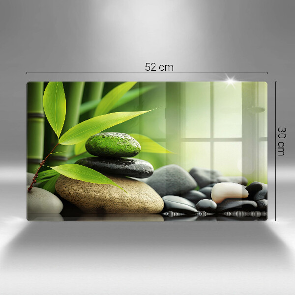 Tűzhelyvédő Zen bambusz kövek