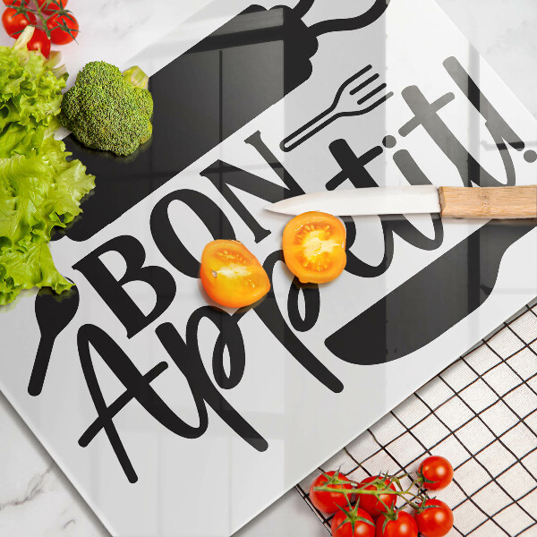 Tűzhelyvédő Bon Appetit felirat