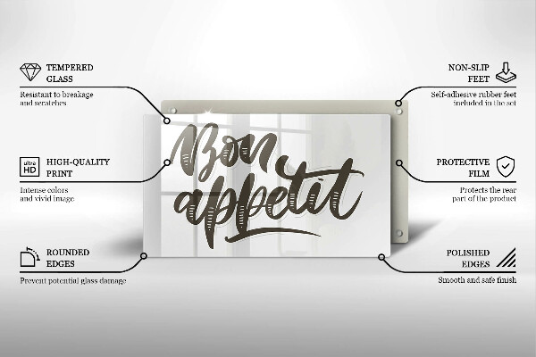 Tűzhelyvédő Inscripție Bon Appetit