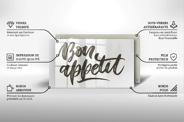 Tűzhelyvédő Inscripție Bon Appetit