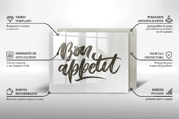 Tűzhelyvédő Inscripție Bon Appetit