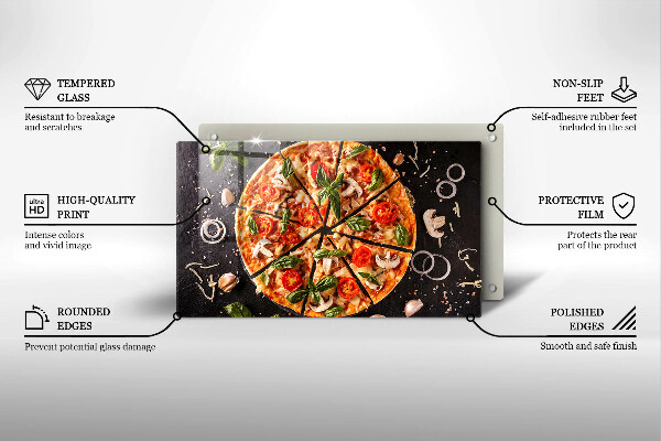 Tűzhelyvédő Pizza gombával