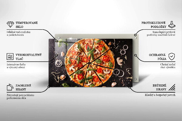 Tűzhelyvédő Pizza gombával